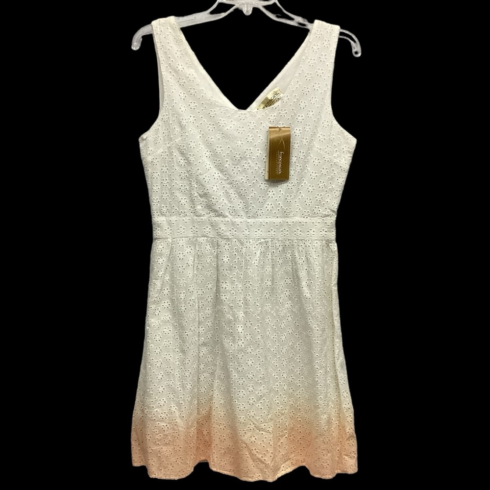 Francesca’s NWT Cotton Eyelet Dip Dyed Dress Size L